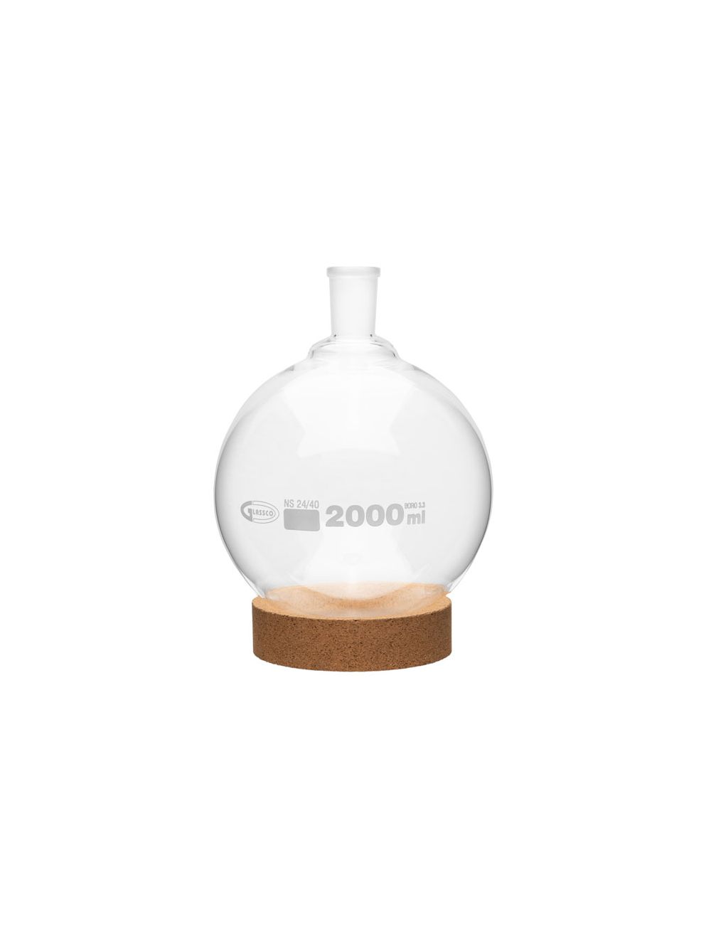 Boiling Flask, Round Bottom, Ground Joints, 2000Ml