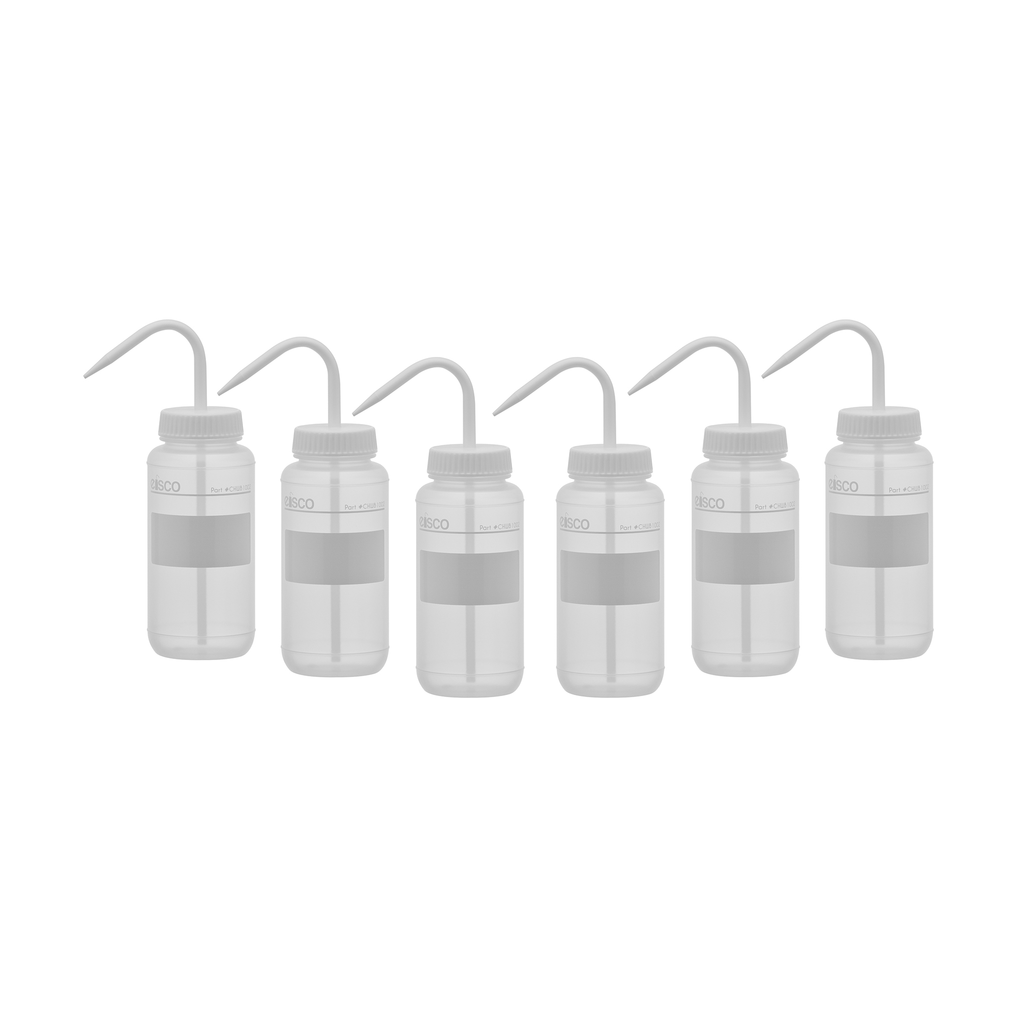 6PK Chemical Wash Bottle, No Label, 500ml - Wide Mouth, Self Venting, Low Density Polyethylene - Performance Plastics by  Labs