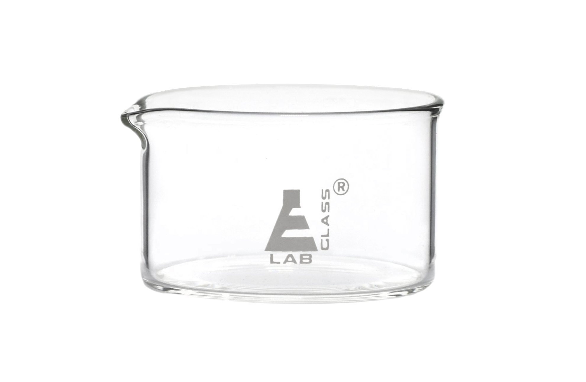 Crystallizing Dish, 300ml - Flat Bottom, with Spout - Borosilicate 3.3 Glass - Laboratory, Kitchen, Crafts