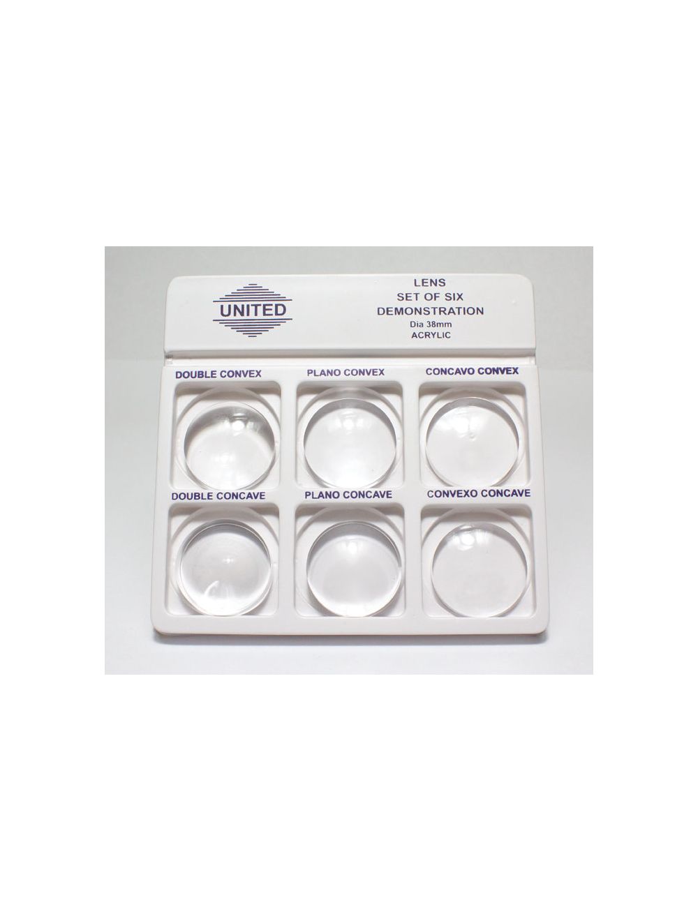 38 MM DEMONSTRATION LENS SET, ACRYLIC