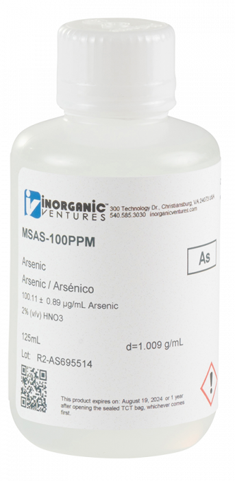 100ug/mL ARSENIC 125mL