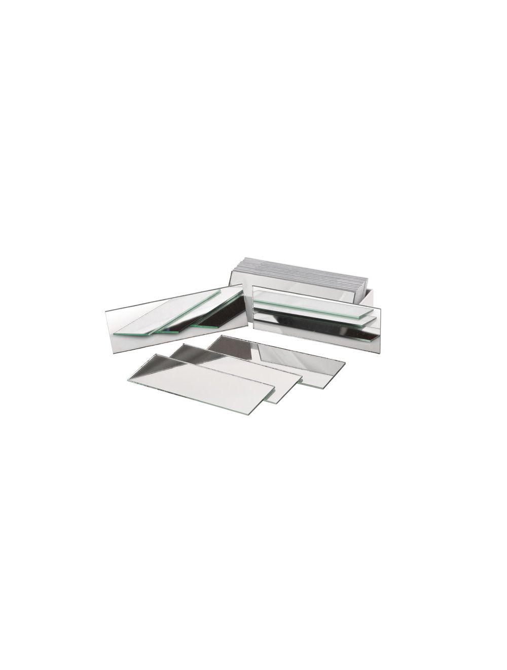 PLANE GLASS MIRROR STRIPS, 6" X 4", 1/4" THICK