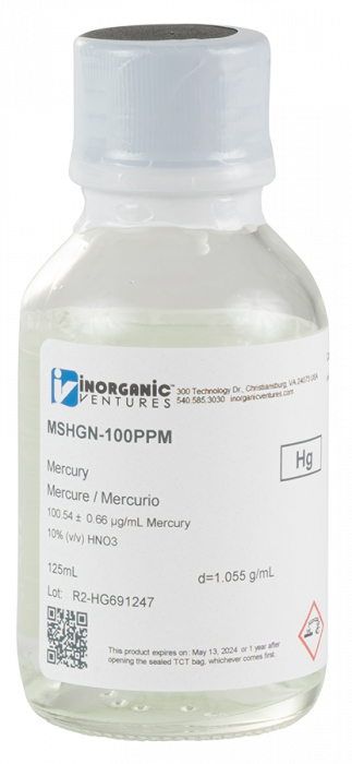 100ug/mL MERCURY HNO3 125mL