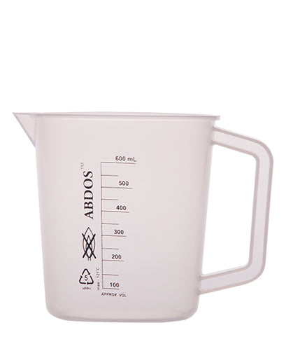 Abdos Printed Beakers with Handle, Polypropylene (PP) 500 mL, 6/CS
