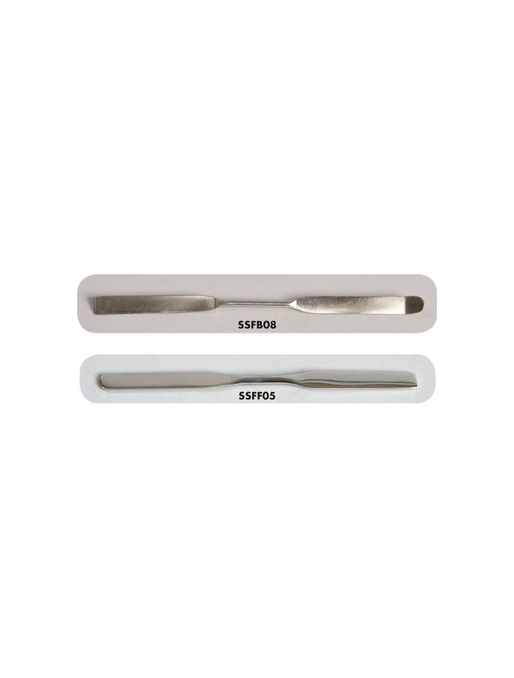 SPATULA, STAINLESS STEEL, ONE END FLAT, ONE END BENT, 6"