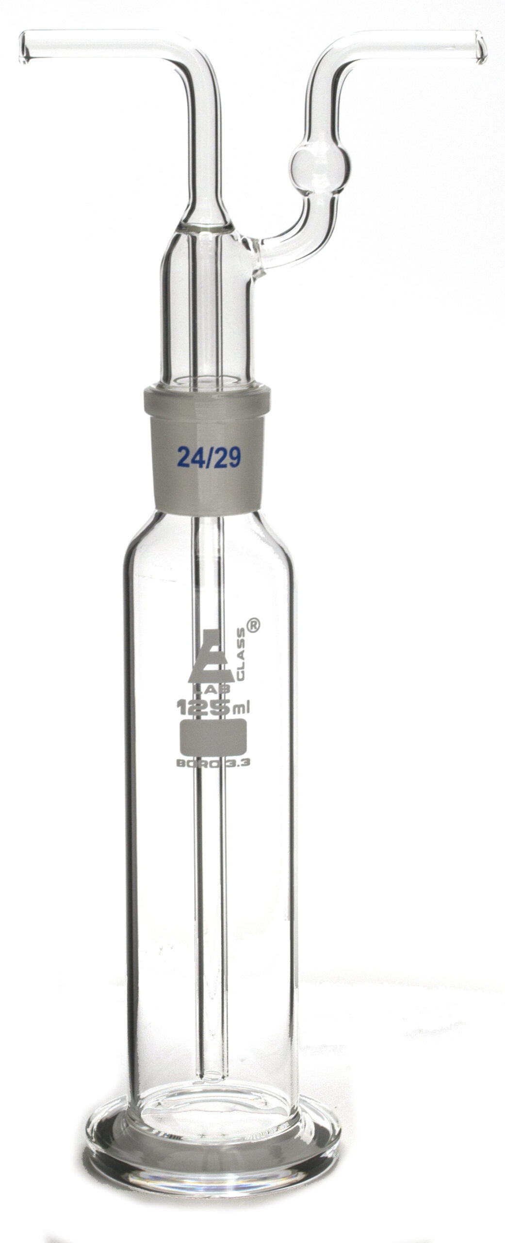 125mL Drechsel Bottle for Gas Washing, Interchangeable Joint Head 24/29, Borosilicate 3.3 Glass
