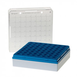 MICROCENTRIFUGE TUBE STORAGE BOX. 64-PLACE