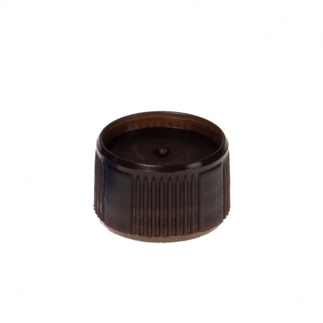 CAP WITH 0-RING & LOOP, OPAQUE BROWN