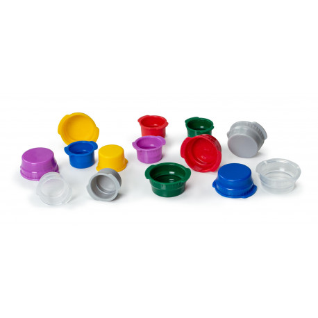 "VACUCAP" TUBE CLOSURES, 16MM PE, LAVENDER