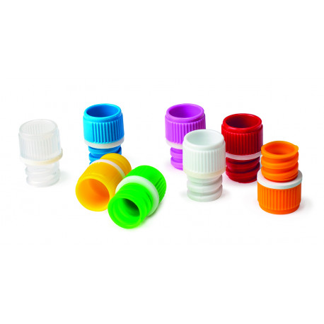 SCREW CAP WITH 0-RING FOR T500 TUBES YELLOW