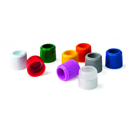SCREW CAP W/0RING FOR SAMPLE TUBES RED