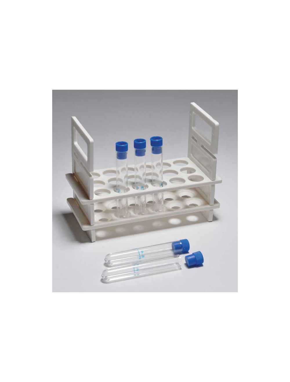 TEST TUBE, POLYSTYRENE WITH CAP, PACK OF 100