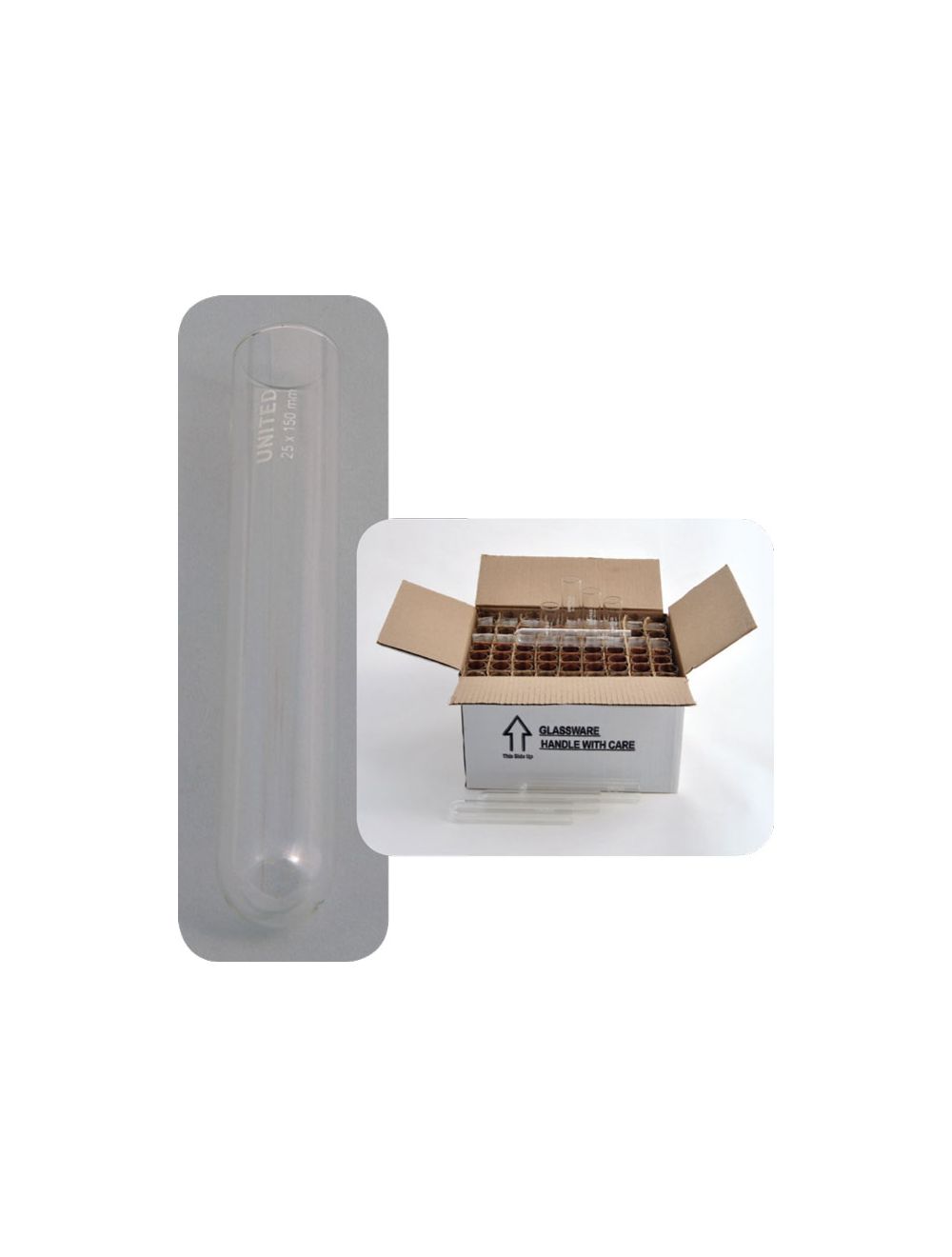 Test Tube W/Out Rim, Borosilicate Glass, 12 X 100Mm PK/72