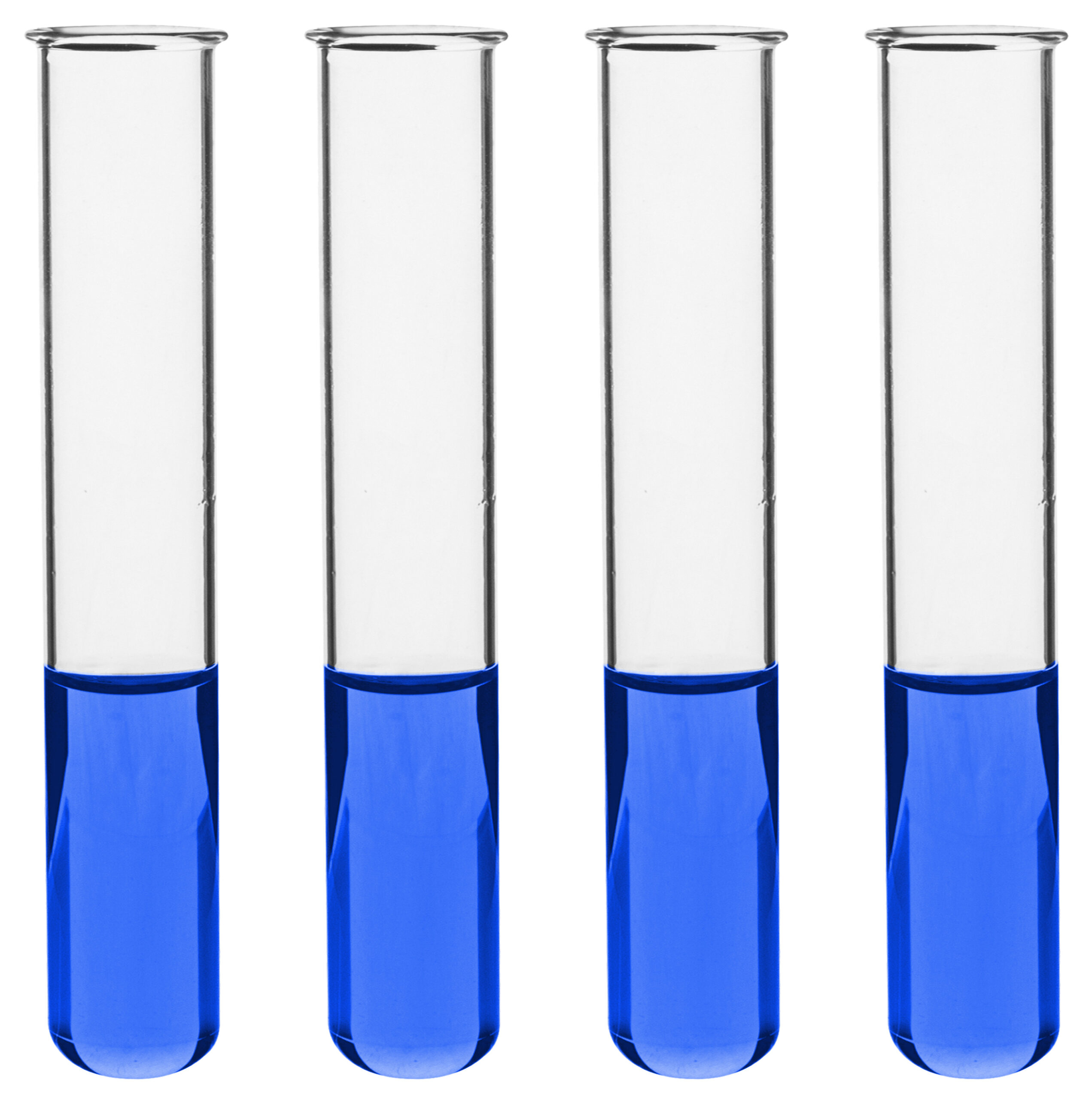 Test Tubes, 50ml - Borosilicate 3.3 Glass - 1.2mm Thick Walls, Beaded Rim - Superior Heat & Chemical Durability - 5.9" Tall, 1" Diameter, 16PK