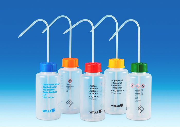 VITsafe Wash Bottle, Distilled Water, 500mL, pack of 12