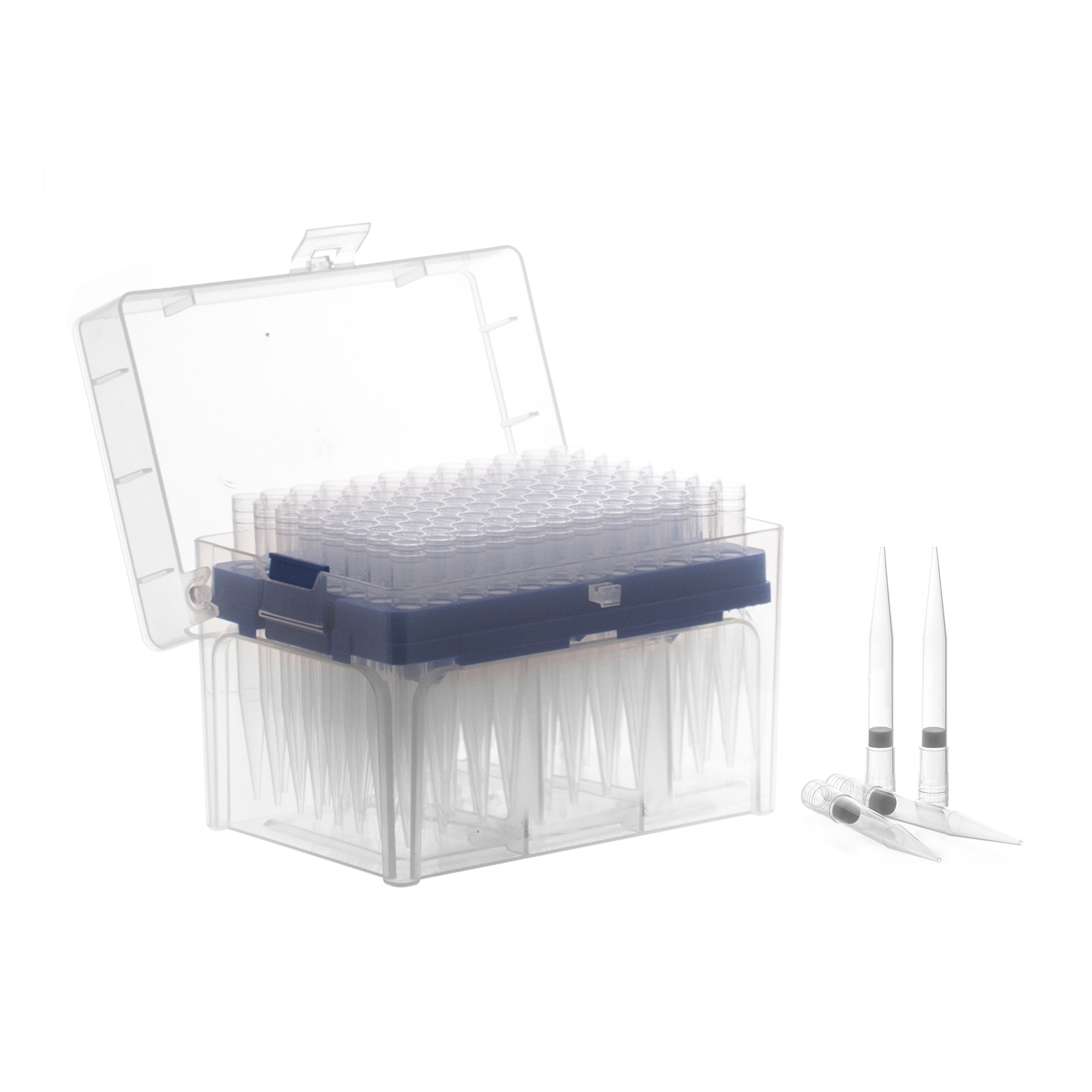 Racked Filter Tips, 1000µl - 96 Tips - Graduated - Hydrophobic, Polyethylene Filtered Tips - Sterile, Autoclavable