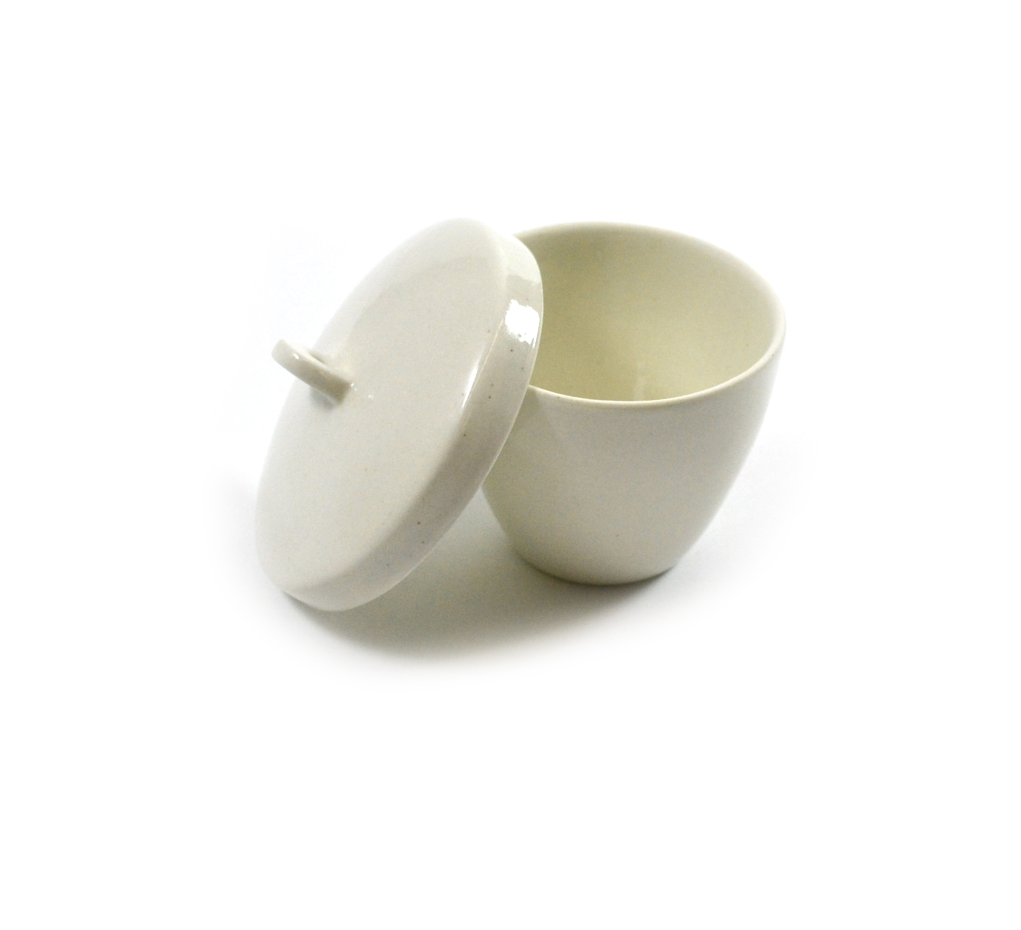 Porcelain Crucible with Lid, Tall Form, 50mL Capacity - Pack of 10