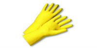 Yellow Flock Lined Q-Grip 15 Mil, Medium, 144 pr/cs