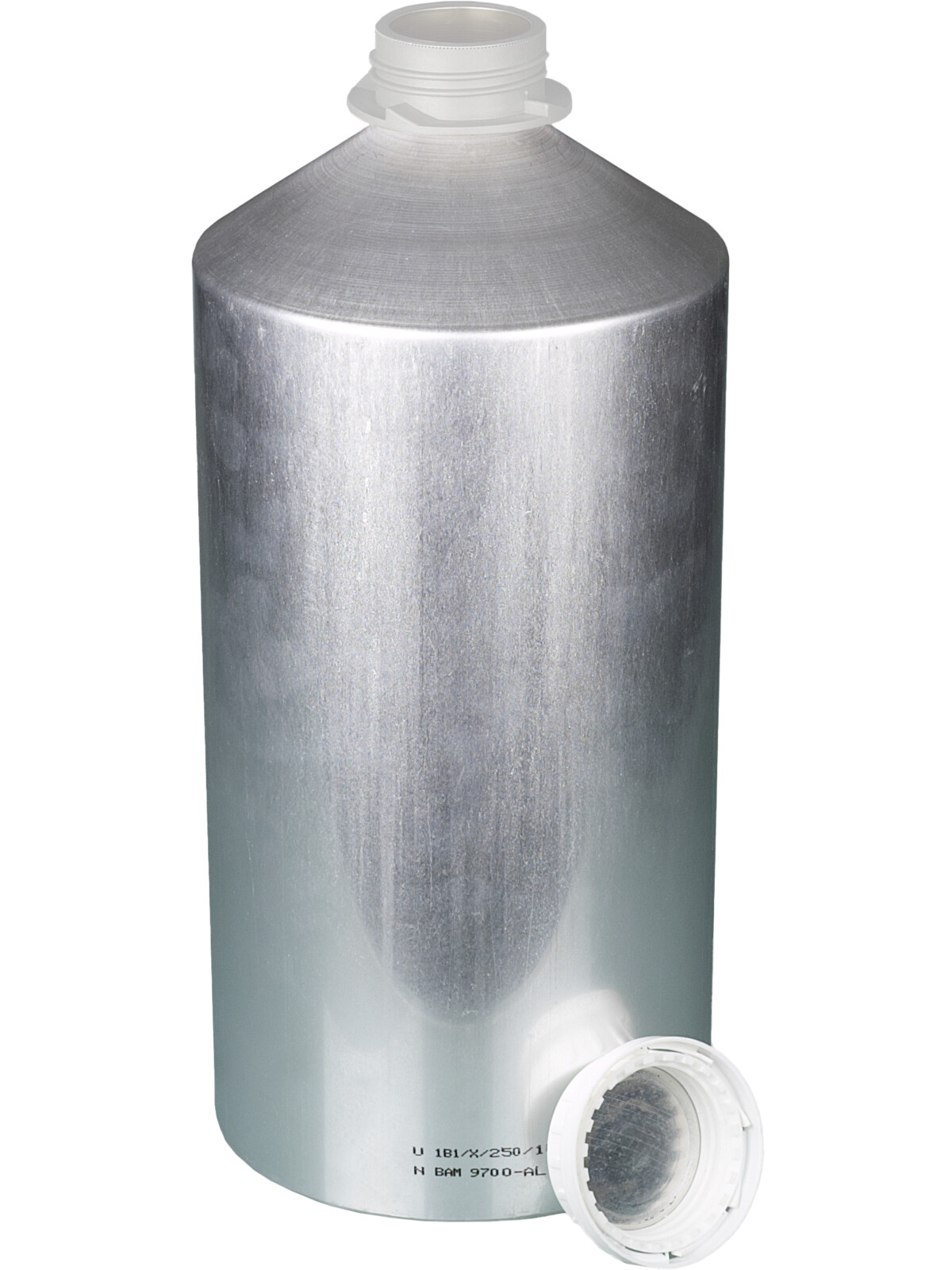 Aluminium bottle, UN, AL 99.5, 5600 ml w/ cap