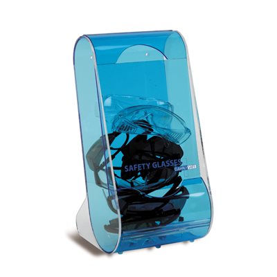 Clearly Safe Acrylic Eyeglass Dispenser Counter or Wall Mount, Blue