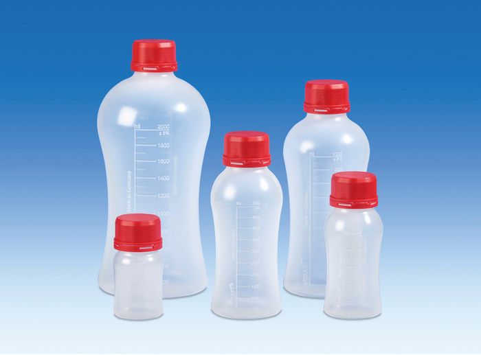 VITgrip lab bottle, 125ml, PP w tamper-evident closure, GL 45, PP, Pack of 6