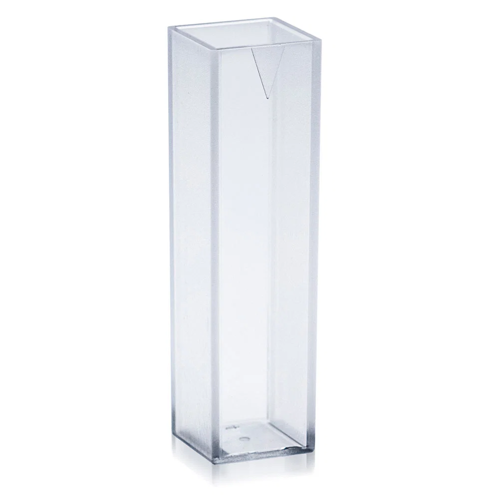 Cuvette, Spectrophotometer, Square, 4.5mL (10mm), UV Grade Methacrylate, 2 Clear Sides, 100/Tray, 5 Trays/Unit - CS/1000