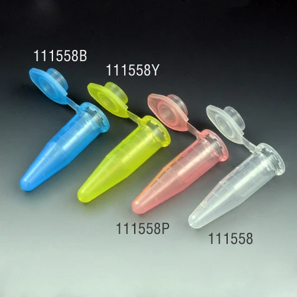 Microcentrifuge Tube, 1.5mL, PP, Attached Snap Cap, Graduated, Blue - cs-10000