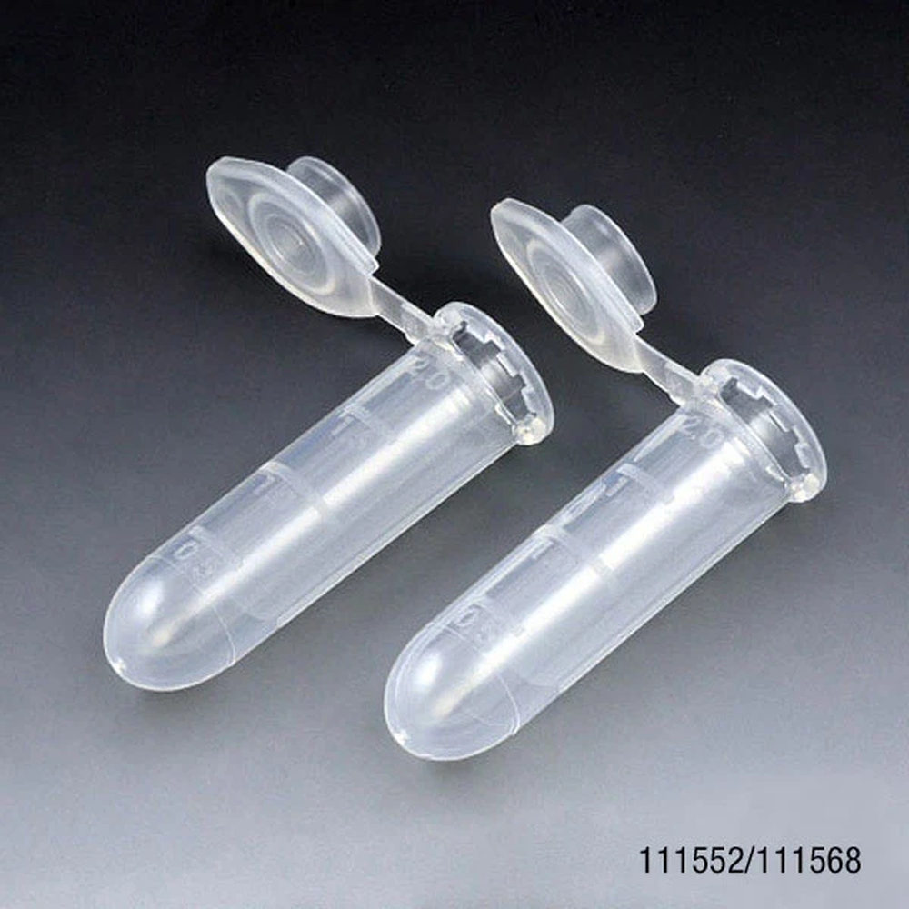 Microcentrifuge Tube, 2.0mL, PP, Attached Snap Cap, Graduated, Natural - cs-8000