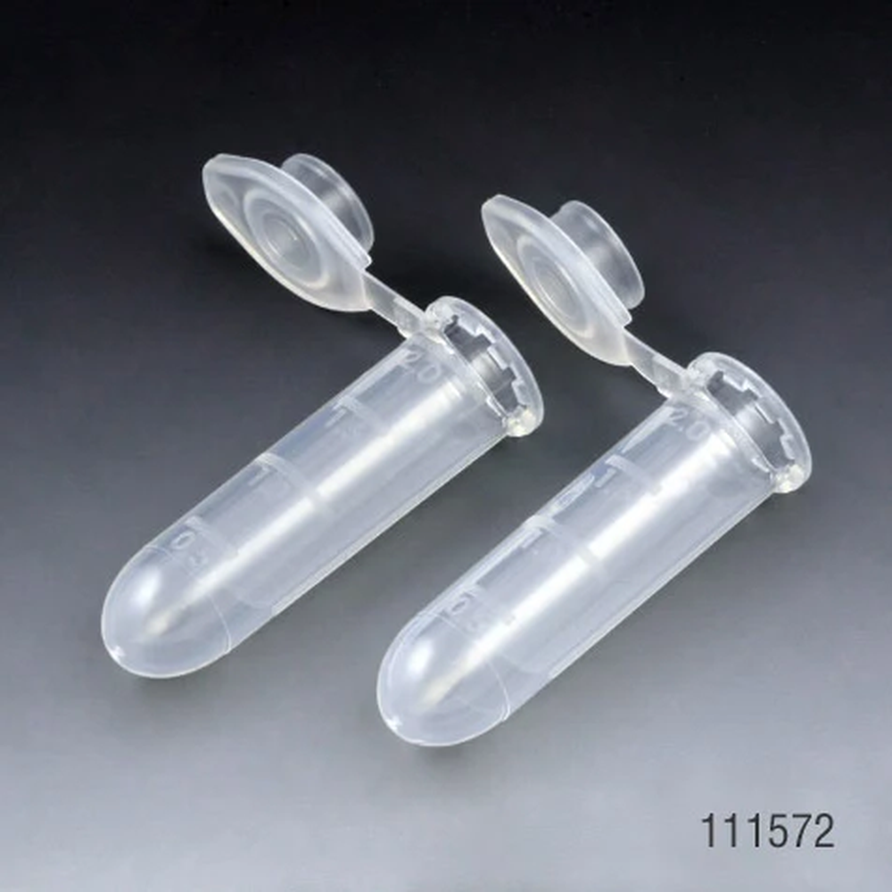 Microcentrifuge Tube, 2.0mL, PP, Attached Snap Cap, Graduated, Natural, Lot Certified: Rnase, Dnase, Pyrogen, ATP and Human DNA Free - cs-8000