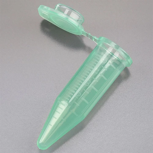 Diamond Midi Centrifuge Tube, 5.0mL, PP, Attached Snap Cap, Graduated, Green, 50/Bag, 4 Bags/Unit - PK/1