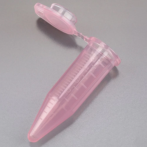 Diamond Midi Centrifuge Tube, 5.0mL, PP, Attached Snap Cap, Graduated, Red, 50/Bag, 4 Bags/Unit - PK/1