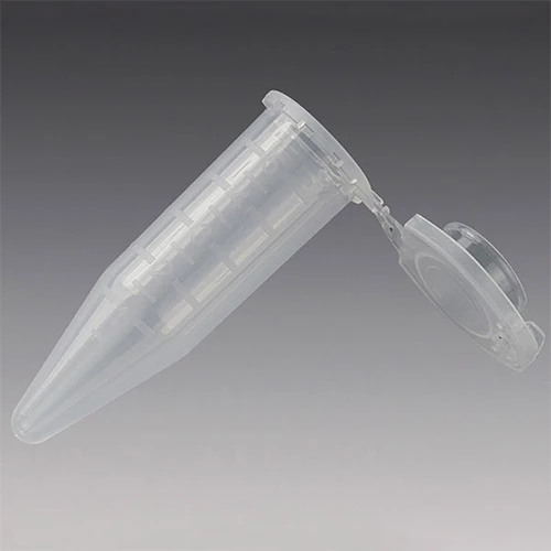 Diamond Midi Centrifuge Tube, 5.0mL, PP, Attached Locking Snap Cap, Graduated, Natural, Lot Certified: Rnase, Dnase, Pyrogen, ATP and Human DNA Free - CS/3000