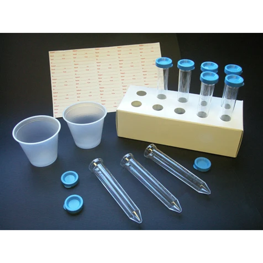Uri-Pak Urine Collection System, 12mL Flared Top Urine Tube, Blue Snap Cap, Collection Cups & ID Labels, 100/Bag, 5 Bags/Unit