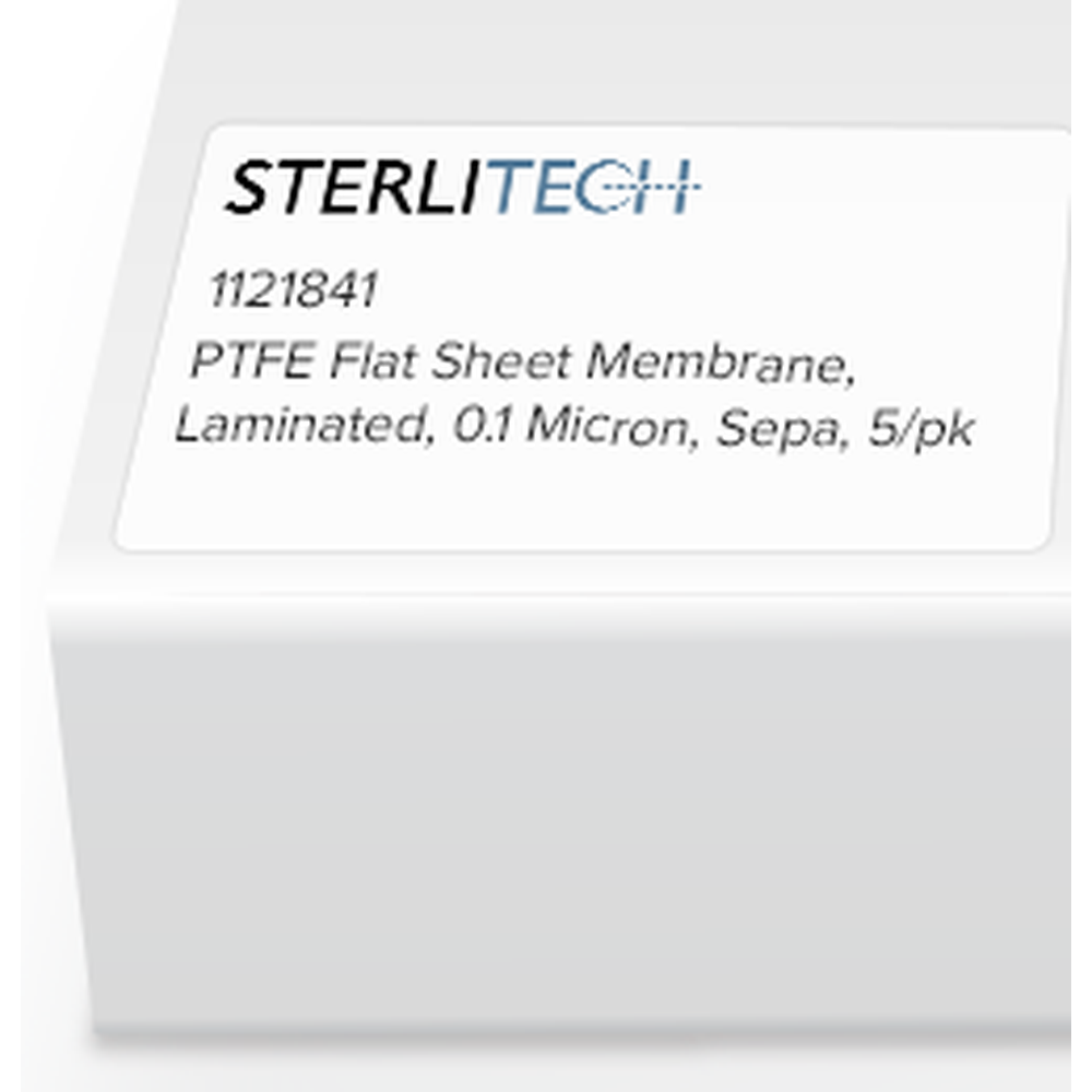 PTFE Flat Sheet Membrane, Laminated, 0.1 Micron, Sepa, 5/pk