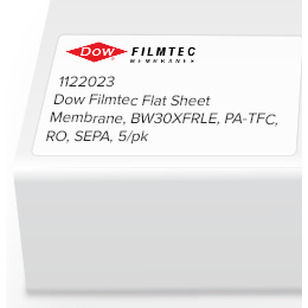 Dow Filmtec Flat Sheet Membrane, BW30XFRLE, PA-TFC, RO, SEPA, 5/pk
