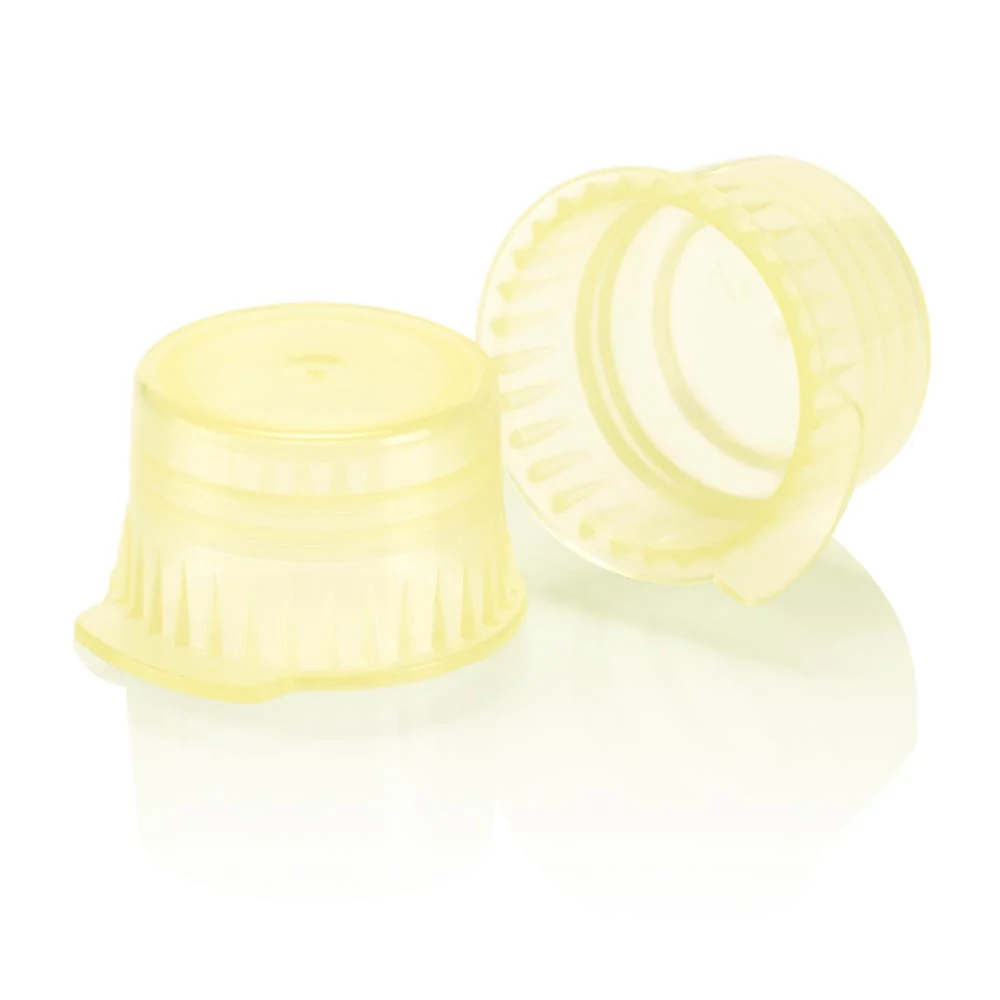 Cap, Snap, 12/13mm, PE, for Vacuum and Test Tubes, Yellow - cs-10000