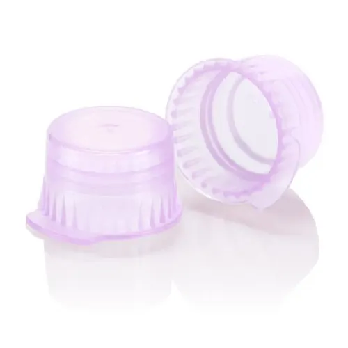 Cap, Snap, 12/13mm, PE, for Vacuum and Test Tubes, Lavender - PK/1