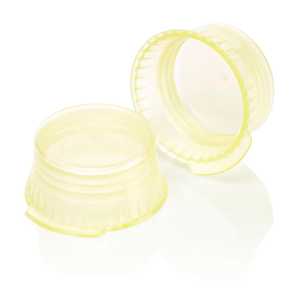 Cap, Snap, 16mm, PE, for 16mm Glass and Evacuated Tubes, Yellow, cs-10000