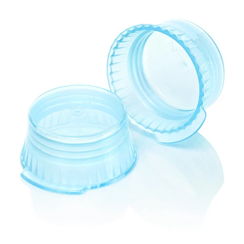 Cap, Snap, 16mm, PE, for 16mm Glass and Evacuated Tubes, Blue, PK/1