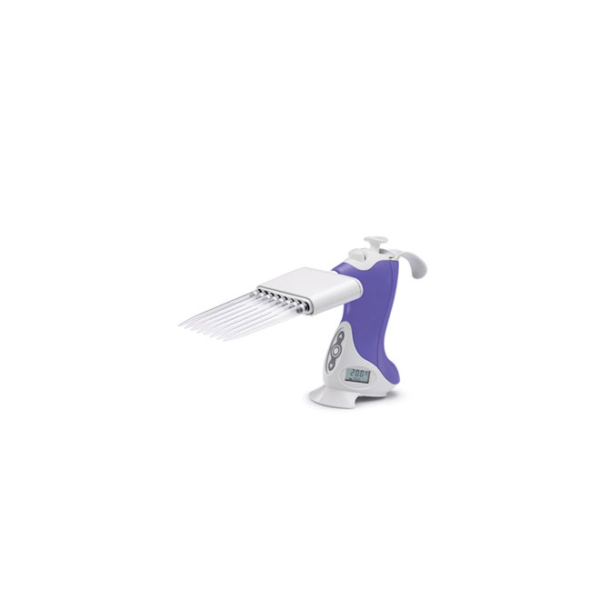 25-1250µL Pipette, Ovation, (E8) Electronic Multichannel, Purple