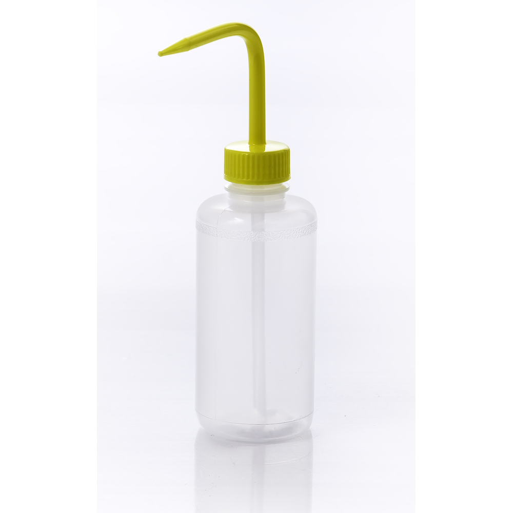 BOTTLE,LDPE,WASH,NM,YELLOW CLOSURE,250ML