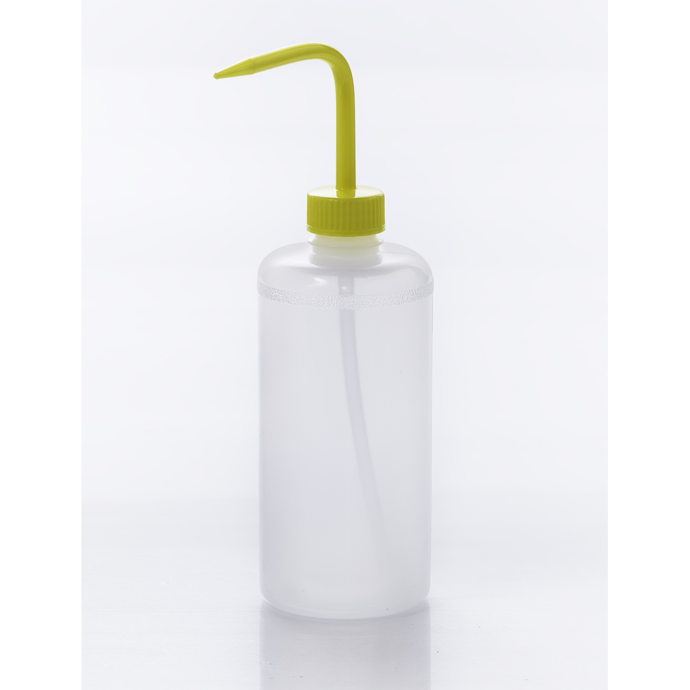 BOTTLE,LDPE,WASH,NM,YELLOW CLOSURE,500ML