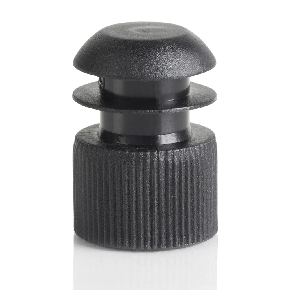 Cap, Flange Plug, 16mm, Black - cs-10000