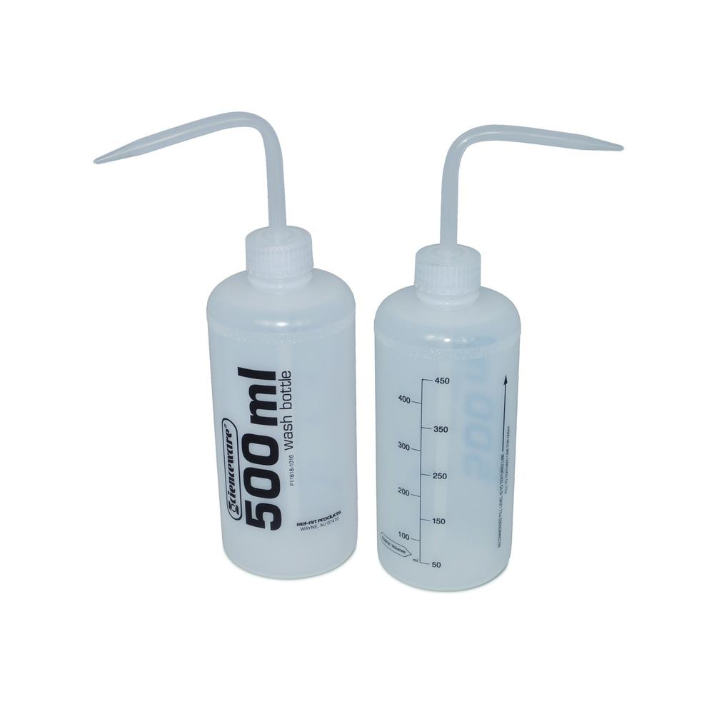 BOTTLE,PE,WASH,NM,VOLUME LABELED,500ML