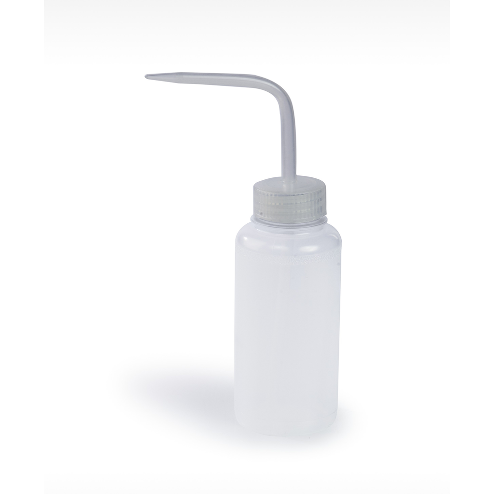 BOTTLE,PE,WASH,WM,WITH/NATURAL CLOSURE 250ml (8oz)