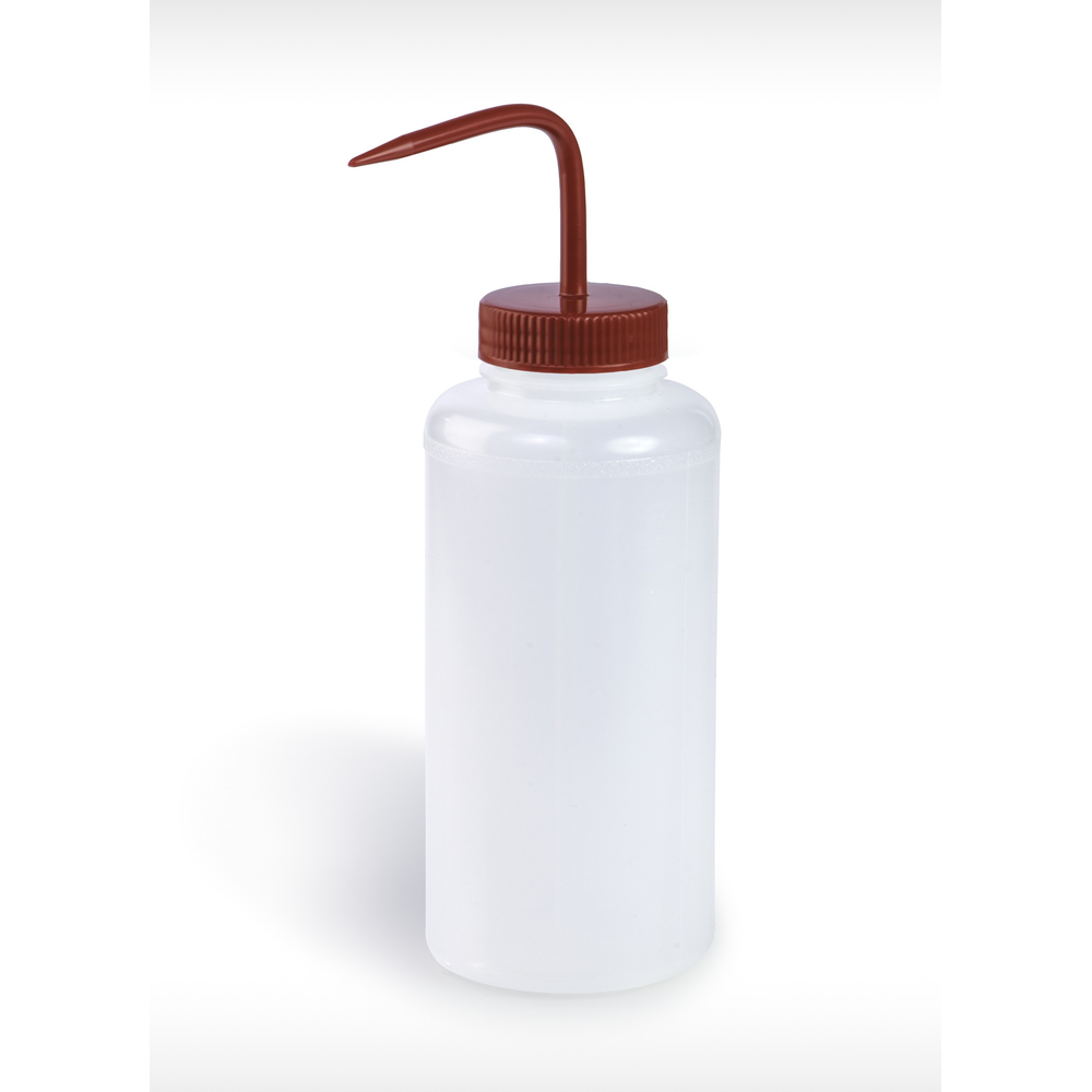 BOTTLE,LDPE,WASH,WM,WITH/RED CLOSURE, 1000ml (32oz)
