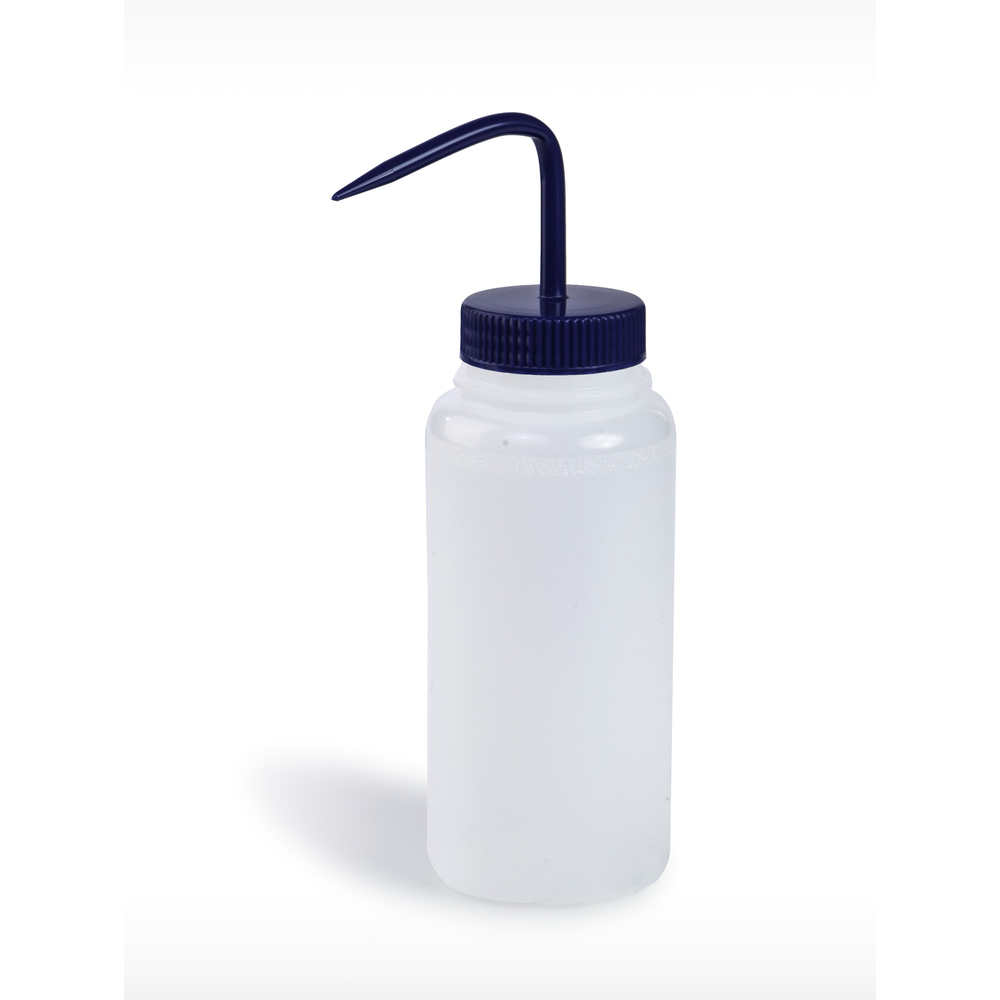 BOTTLE,LDPE,WASH,WM,WITH/BLUE CLOSURE, 500ml (16oz)