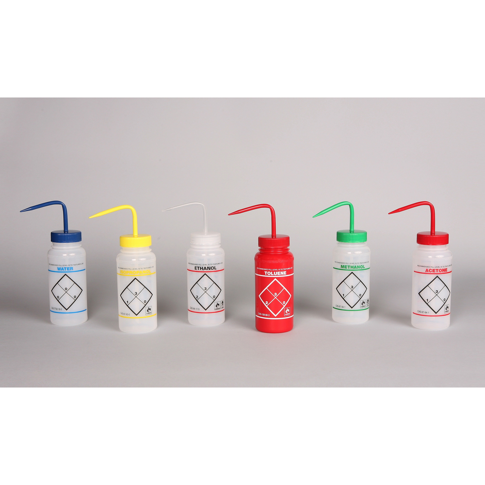 BOTTLE,PE,WASH,WM,SAFETY LABELED,1000ML, Green