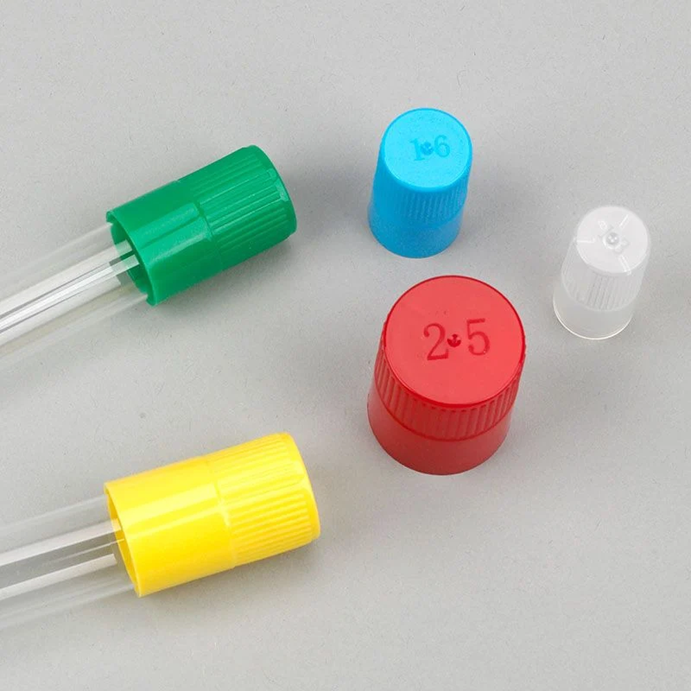 Diamond Culture Tube Cap for 18mm Glass Culture Tubes, PP, Green, 100/Bag