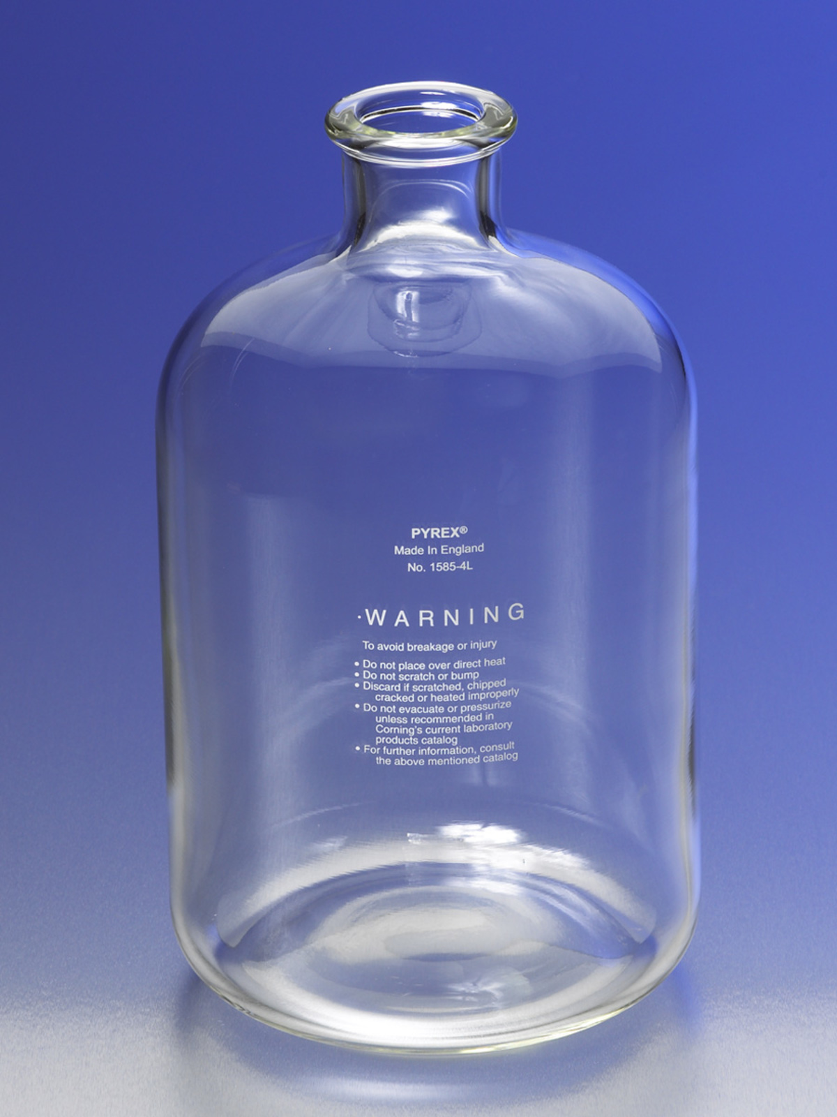 PYREX 45L serum bottle with a side arm